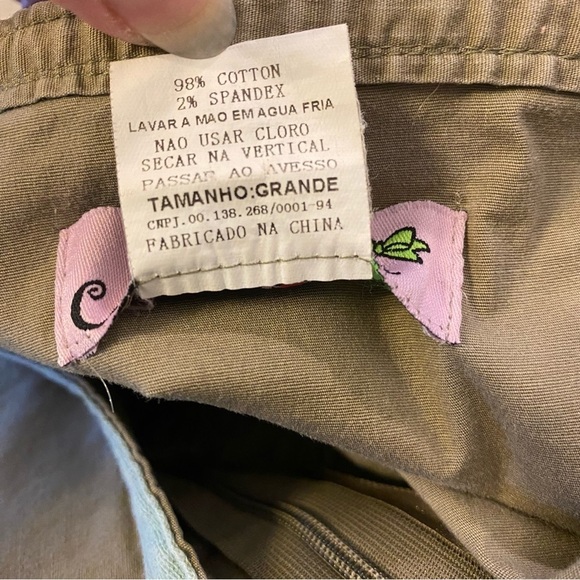 Vintage 80’s Prairie Skirt Large Drop Waist Multi Tiered Khaki and Ivory Retro - Picture 14 of 16